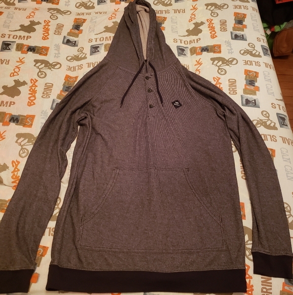 RVCA Other - RVCA Charcoal Hooded Shirt
